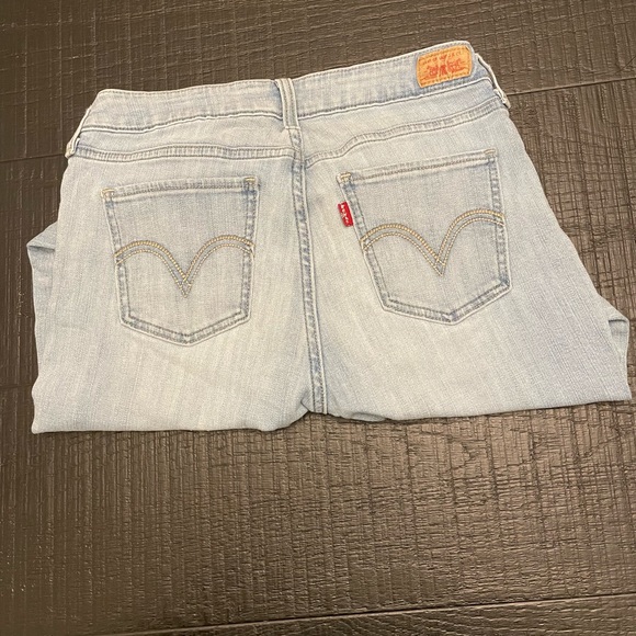 (5)Levi’s 535 Legging Light Blue 5Pocket Zipup Cotton Polyester & Elastane Sz11M - Picture 6 of 14